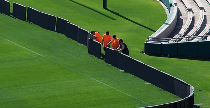 installing leds on field